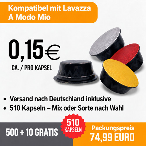 500 kaffeekapseln - 500+10,